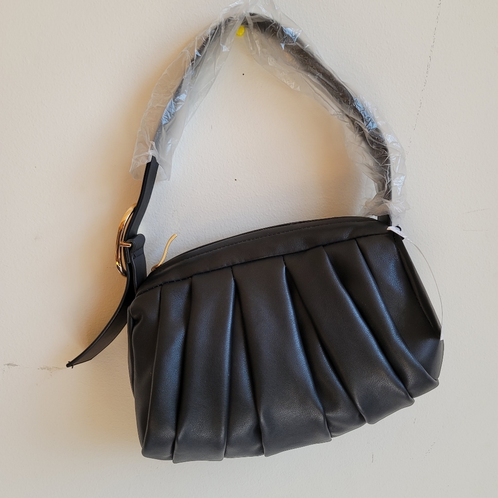 Mango pleated shoulder bag